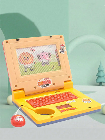 1PC  Laptop de aprendizagem para crianças，Educational LED Music, Electronic Cognitive Development Simulation, Computer Toy