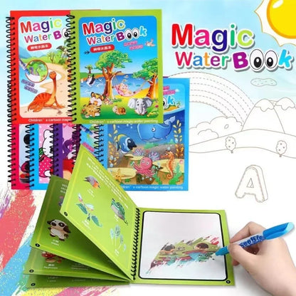 1pcs Magical Book Water Drawing Montessori Toys Reusable Coloring Book Magic Water Drawing Book Sensory Early Education Toys