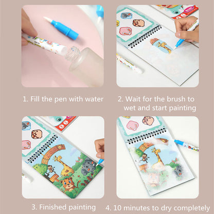 🎨 Livre de Peinture Magique pour Enfants – Réutilisable & Éducatif
