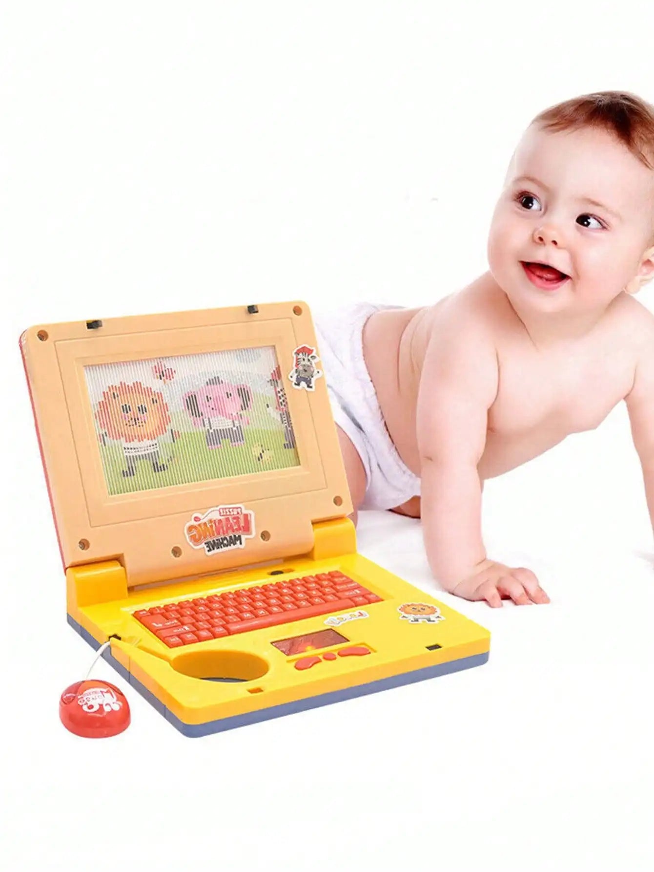 1PC  Laptop de aprendizagem para crianças，Educational LED Music, Electronic Cognitive Development Simulation, Computer Toy