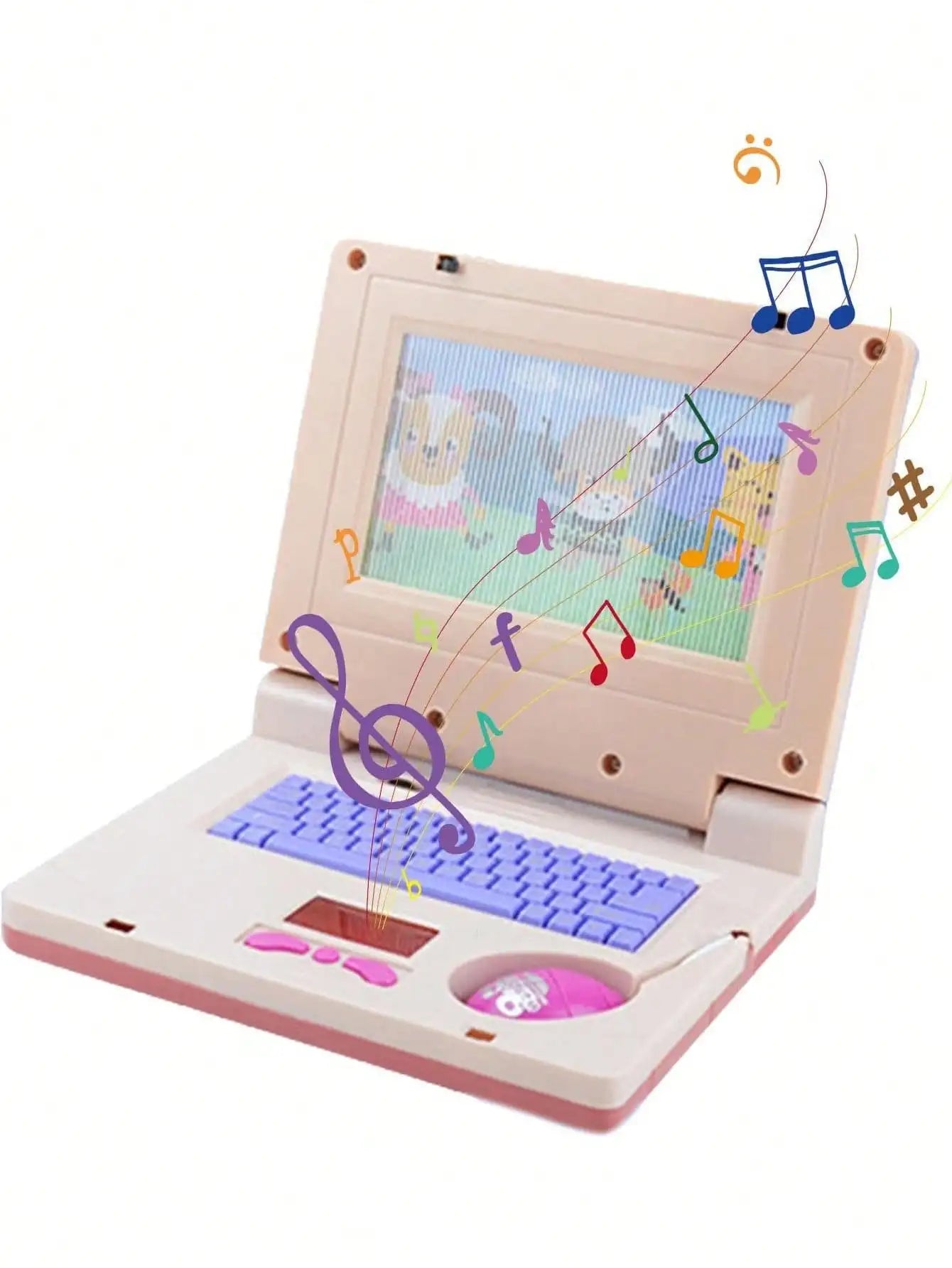 1PC  Laptop de aprendizagem para crianças，Educational LED Music, Electronic Cognitive Development Simulation, Computer Toy