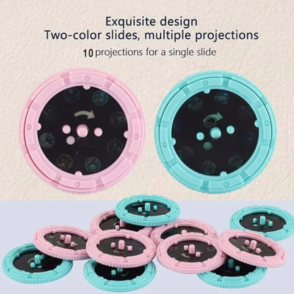 10Pcs Cartoon Projector Flashlight Cards, Creative Kids Flashlight Toy Projector for Children, Bedtime Story Toy for Babies