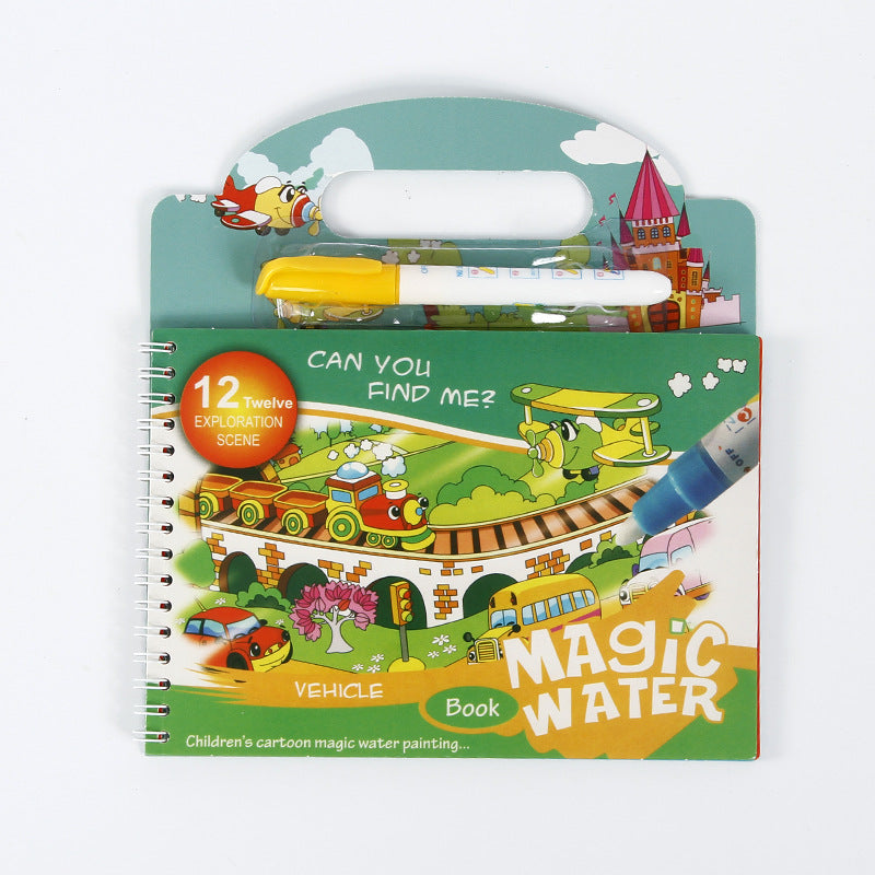 🎨 Livre de Peinture Magique pour Enfants – Réutilisable & Éducatif
