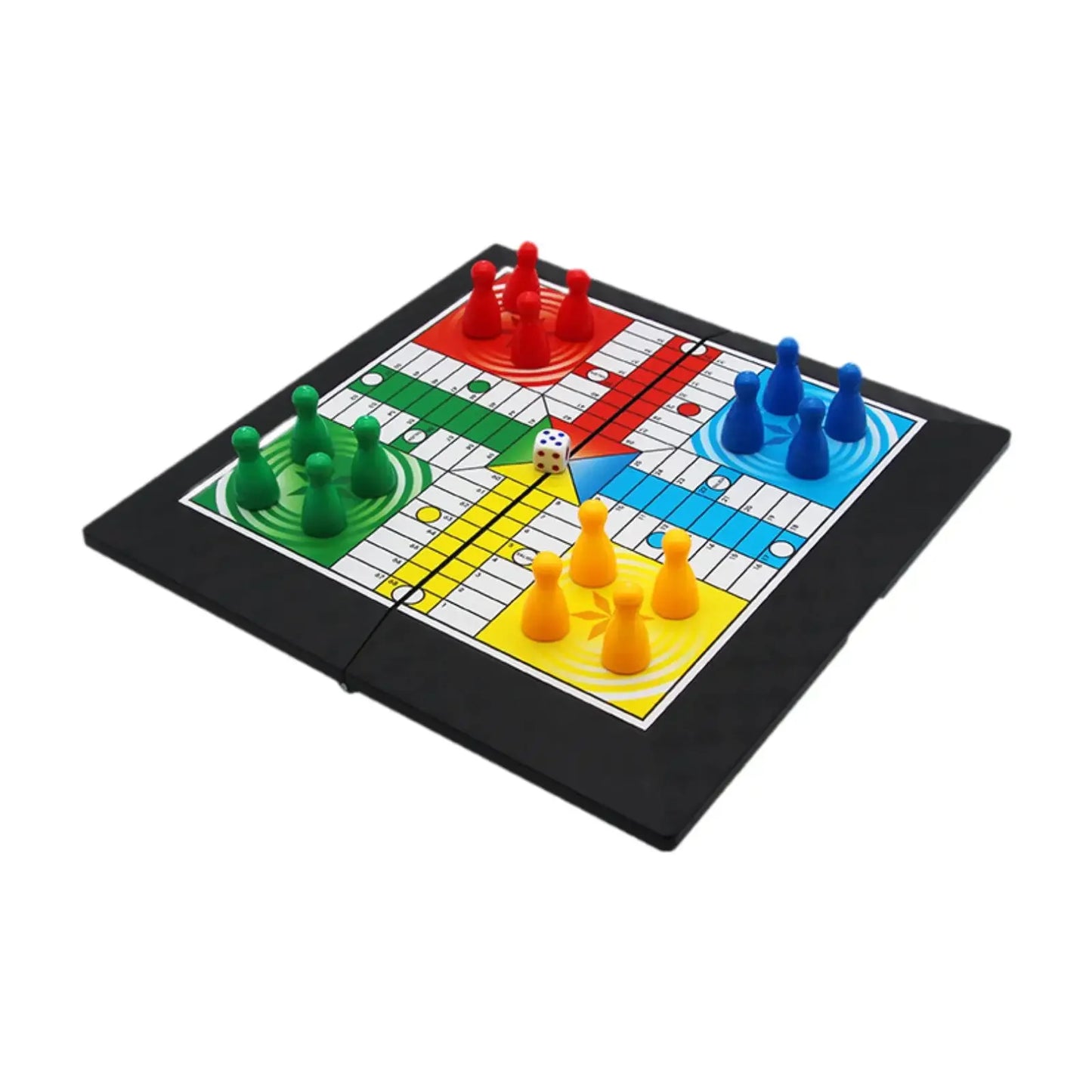 Ludo Game Set Strategy Game Parent Child Interaction with Foldable Board Travel Family Game for Teens Kids Children Party Toy
