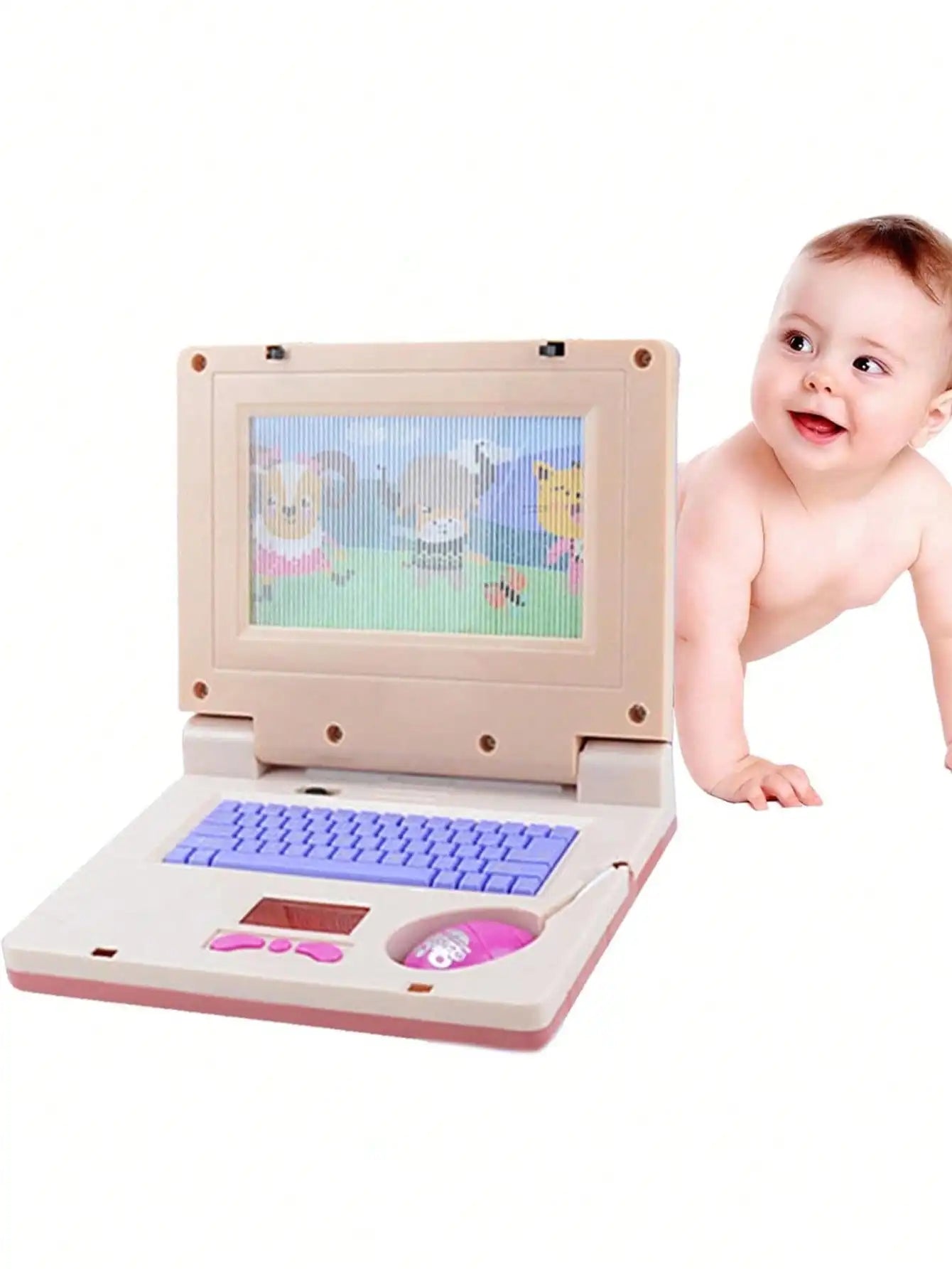 1PC  Laptop de aprendizagem para crianças，Educational LED Music, Electronic Cognitive Development Simulation, Computer Toy