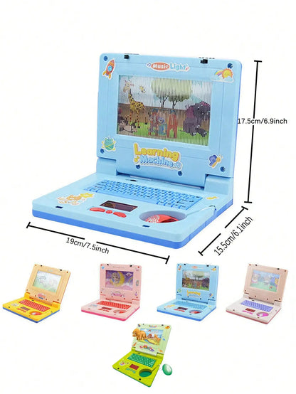 1PC  Laptop de aprendizagem para crianças，Educational LED Music, Electronic Cognitive Development Simulation, Computer Toy